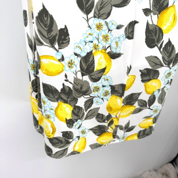 Ann Taylor Factory lemon sleeveless dress woman’s size medium white yellow - Picture 7 of 10